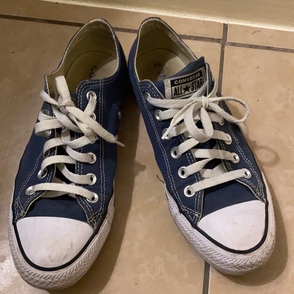 Blue converse shoes